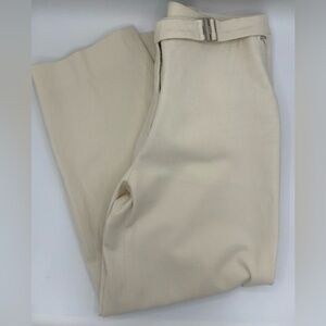 Lauren Ralph Lauren Women's Wide Leg Cropped Pants Cream Size 8 Green Tag